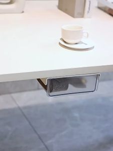 กล่องเก็บลิ้นชักที่ซ่อนอยู่ใต้โต๊ะเดสก์ท็อปคู่ เครื่องเขียนการตั้งค่าจังหวะ 5 ประเภท