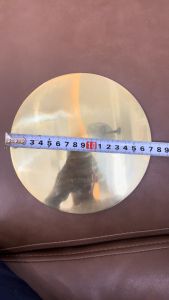 Gương cầu lồi bằng đồng kiểu trơn đường kính 17cm (Mặt sau hình 12 con giáp)