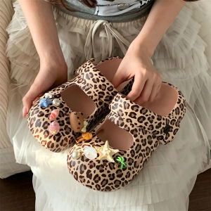 XIXITIAO | Narrow Stripes Cute Seashell Cat Summer Slip-on Sandals for Women Non-slip Arch Support