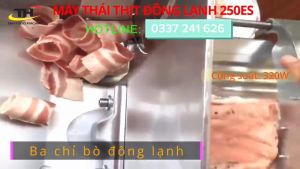 Máy thái thịt đông lạnh Shunling ES250 bán tự động công xuất 320W thiết kế hợp kim nhôm máy thái thịt chín giò chả