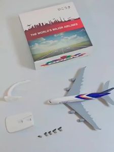 20cm Thai A380 Metal Toy Airplane Model Kit Sky Jumbo a380 Model Plane with Stand for Collections Displays or Plane Gift