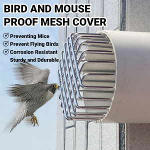 Balcony Drainage Cover Round Anti-Blocking Roof Floor Drain Outdoor Anti-Blocking Roof Floor Drain Stainless Steel Round Balcony Drainage Cover Durable Large Displacement Rooftop Rain Pipe Cap Drainage Plumbing Fitting