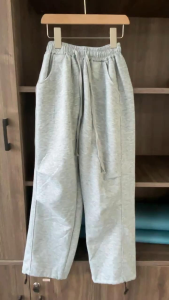 2026 Trendy Cargo Pants For Boys 6-15YRS Soft Cotton Sport Pants Baggy Pants Fashion  Drawstring Elastic Waist Loose Korean Casual Straight-leg Wide Pants