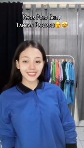 HRFASHION Kaos Kerah PoloShirt Lengan Panjang