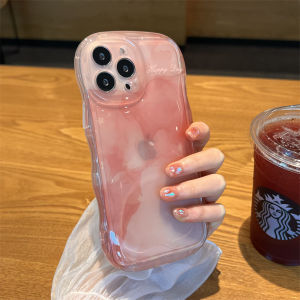 CrashStar เคสโทรศัพท์กันกระแทกโปร่งแสงขอบหยักสีน้ำไล่ระดับสีสำหรับ iPhone 15/14 Pro Max Plus/13 Pro Max/12 Pro Max/11 Pro Max เคสโทรศัพท์แฟชั่น พร้อมขายดี ป้องกันกล้องสำหรับเลนส์คลุมทั้งหมด