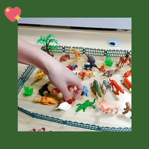 Monstermarketing 53pcs/set Set Mainan Mini Hewan Hutan Model Dinosaurus Hadiah Pendidikan Awal Anak Puzzle