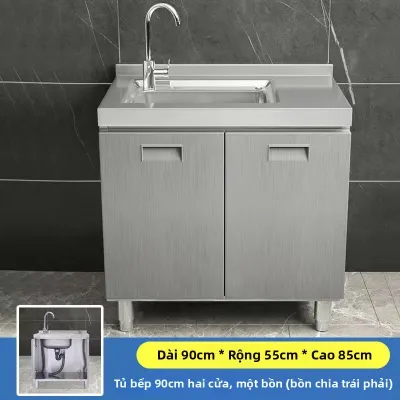 FENGHONGTAO | Tủ Bếp Lưu Trữ Inox 304 Có Chậu Rửa