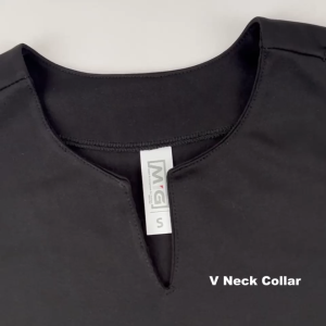 MIG Polyester V neck Short Sleeve Plain Mehfil Kurta Tee