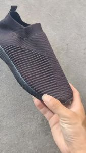 Korean Women Shoes Slip On Casual Rubber Shoes Low Cut Comfortable Mesh Shoes Fashion Running Shoes