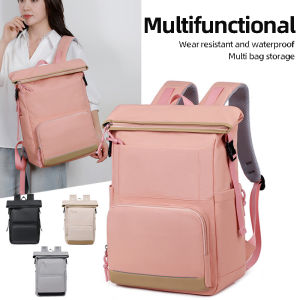 กระเป๋าสะพายไหล่ผู้ชายแบบสบายๆกระเป๋าสะพายเดินทางเสื้อม้วนกระเป๋าโท้ทใส่หนังสือสำหรับไปโรงเรียนคอมพิวเตอร์แล็ปท็อปวิทยาลัยกระเป๋าเดินทางเดินทางกลางแจ้งความจุขนาดใหญ่ธุรกิจ