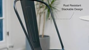 Various metal chair matt black and yellow
