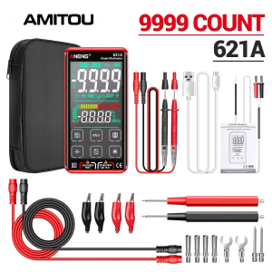 ANENG | Máy Đo Vạn Năng Kỹ Thuật Số ANENG 621A 9999 Hiển Thị Số Đo True RMS Đồng Hồ Đo Điện Áp AC/DC Chuyên Nghiệp Dụng Cụ Đo Dòng Điện/điện Áp DC/AC
