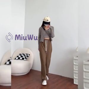 MiuWu H949 Pants Cullote Highwaist Loose Wide Leg Korean /Celana Kulot Wanita Highwaist