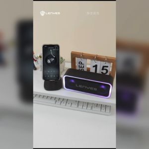 S225 - Speaker LENYES S-225 20W Wireless Speaker Bluetooth 5.3 RGB LED Light Portable Waterproof IPX5 TWS