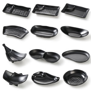 Đĩa Đựng Thức Ăn Màu Đen Bằng Nhựa Melamine Dùng Trong Nhà Hàng Đĩa Đựng Thức Ăn Nhẹ Đĩa Đựng Hạt Bí Ngô Và Khoai Tây Chiên Đĩa Đựng Thức Ăn Nhanh