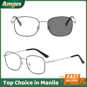 Photochromic Anti Radiation Eye Glasses Metal Computer Anti Blue Light Glasses For Women Men