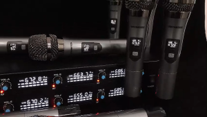 RAYHAYES 8 Channel Wireless Microphone System 200 DUAN Adjustable UHF Channels