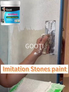 1KG/2KG/4KG GO0Tl Imitates Stone Paint Art Paint ColoredSand Wall Paint Exterior Interior Latex Paint Eco-FriendlyWaterproof/Moisture-proof/Scratch-resistant/Wear-resistant
