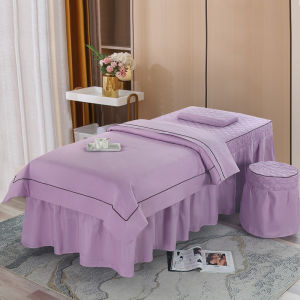 Modern Minimalist Beauty Salon Special Four-Piece Bedding Cover Set Pure Color Massage Therapy Universal Four Seasons
