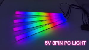 5V ARGB 3Pin Header for Asus Aura Gaming Case RGB PC Light Strip Magnetic Addressable WS2812B LED MSI Mystic Light DIY Decor