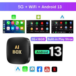 2026 Kowankit CarPlay Ai Box Android13 Wireless Android Auto 3 in 1 USB Adapter Plug & Play For Youtube Netflix Universal TV Box
