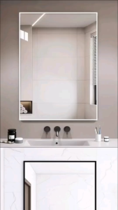 กระจกติดผนังห้องน้ำ-ห้องนอน รูปทรงสี่เหลี่ยมจัตุรัส ติดตั้งง่ายกระจกHD แฟชั่นที่เรียบง่าย พร้อมส่ง