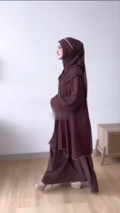 Abaya Shaba + Pashmina Ceruty Payet Gamis Dewasa Murah Terbaru 2025 Dress Wanita Kondangan Elegan