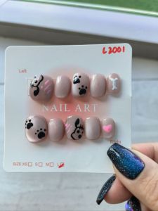 10 PCS PRESS ON NAILS. HANDMADE NAILS SIZE L