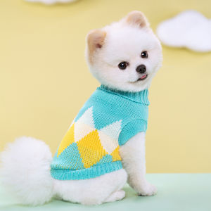 Dog Knitted Sweater S-2XL Autumn Winter For Small Dog Cat Soft Cozy Warm Clothes Chihuahua Schnauzer Pet Turtleneck Costume