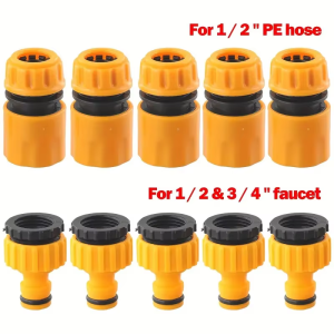 Garden Quick Hose Connector 1/2&3/4  End Double Male Hose Coupling Joint Adapter Extender Set For Garden Watering Accessories