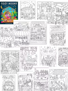 Buku Mewarnai COZY NOOKS untuk Dewasa