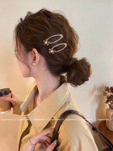 Trendy Floral Leopard Print Hair Clips Womens Bangs Side Hair Accessories Versatile Hair Decorations Romantic Korean Style