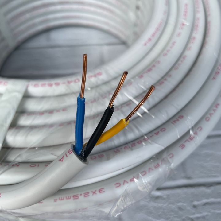 Harga per meter myvo kabel listrik nym 3x2 5 tembaga murni sni bagus