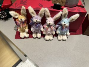 Handmade Pure White Rabbit Keychain Ornament Birthday Gift Plush Toy Doll New Arrival Cute Soft Stuffed Animal Pendants