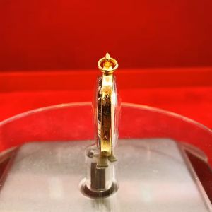 จีหลวงพ่อกวย รุ่น รวมใจศิษย์ 64 วัดโฆศิตาราม (สำหรับสร้อย 1 บาท) เล่นทองคำ 90%