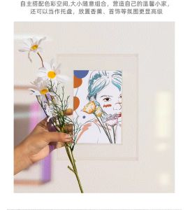 Modern Minimalist Acrylic Picture Frame Creative Box Display Stand Poster Mounting Home Decor Gift Rectangle Shape Unframed