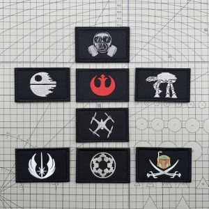 Stitch Magic Tape Chapter Outdoor Backpack Black Warrior Arm Badge Machine Dog Flying Saucer Emblem Embroidered Utility Patch