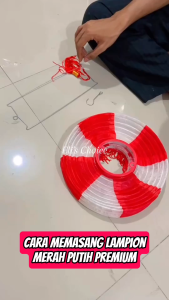 Lampion 17 Agustus PREMIUM OUTDOOR Lampion Rumbai Merah Putih Bahan Kain Tahan Air