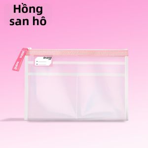 deli | Túi Đựng Văn Phòng Phẩm Chống Nước Trong Suốt Có Zip Kéo