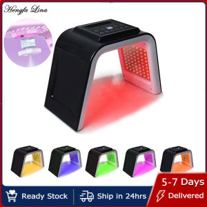 Hengfa Lina 7 Colors LED Facial Mask PDT Light Therapy Moisture Nano Spray Spectrometer Cold Compres Red And Blue Light Beauty PDT Lamp