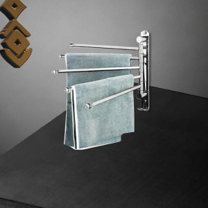 Rak Gantungan Handuk Lipat Putar Bathroom Towel Holder