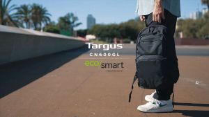 Targus CN600GL 15 to 16 in Classic EcoSmart Backpack | Made from durable water-resistant fabric | Adjustable shoulder straps | Black