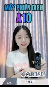 Máy Phiên dịch 2 CHiều CORISU A10 Lắp Được Sim 4G Bản nâng cấp ChatGPT (Tặng tai nghe) Dịch offline 17 ngôn ngữ dịch ảnh ghi âm tức thì