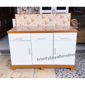 Meja Kompor Meja Dapur Dinding 3Pintu/trinityjayafurniture