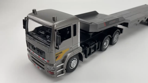 Oldlaiben 1:20 Remote Control Alloy Flatbed Truck Toy with Lights and Music Simulated Truck Toy Kids Gift