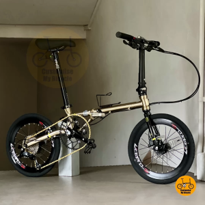 🌟 Fnhon Gust 16” • 𝗠𝗥𝗧/𝗕𝘂𝘀-𝗙𝗿𝗶𝗲𝗻𝗱𝗹𝘆 Shimano 9s 𝗙𝗿𝗲𝗲𝗯𝗶𝗲𝘀 Litepro 𝗟𝗶𝗴𝗵𝘁𝘄𝗲𝗶𝗴𝗵𝘁 Foldable Bike Titanium Gold Hydraulic Disc Hollowtech Birdy Java Neo less than 10kg sgfoldies PCN strong chromoly steel