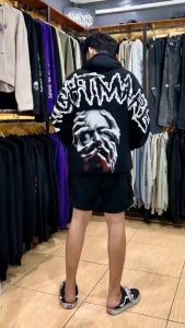 Hoodie Jumper OVERSIZE NIGHTMARE / HOODIE OVERSIZE PREMIUM cowok cewek / hoodie kece aesthetic / hoodie cowok cewek keren Fleece Motif Sweater