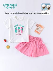 Hamqi | Cartoon Print Cotton Short Sleeve Outfit