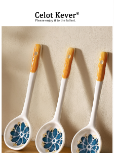 Aesthetic Long Handle Ceramic Home Spoons