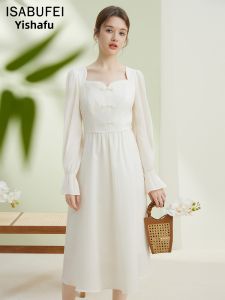isabufei | Đầm A-line Âu yếm Nút Trang Nhã Kiểu Trung Quốc